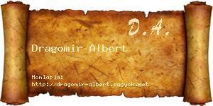 Dragomir Albert névjegykártya